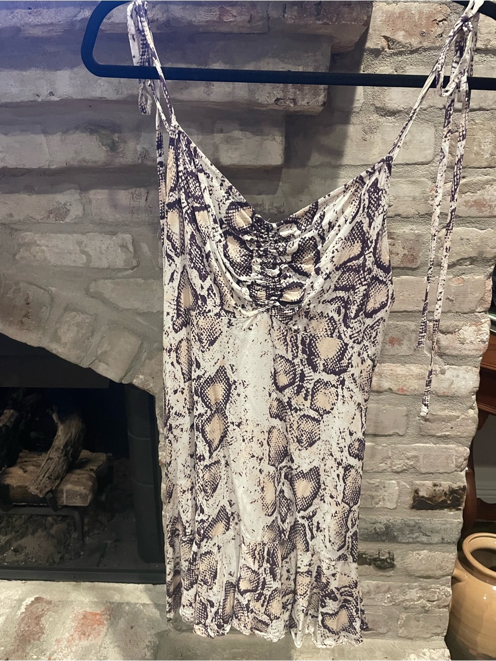 Snake-Print Reptile Mini Dress